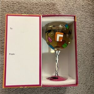 Lolita wine glass scented candle 🕯️ in Pink and Yellow Candle Box